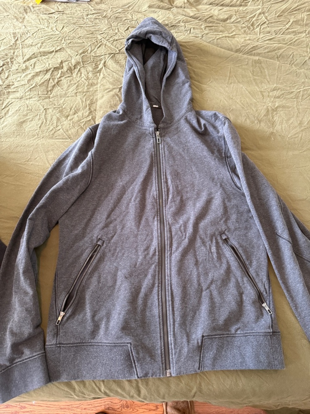 lululemon athletica Gray Full-Zip Hooded Sweatshirt